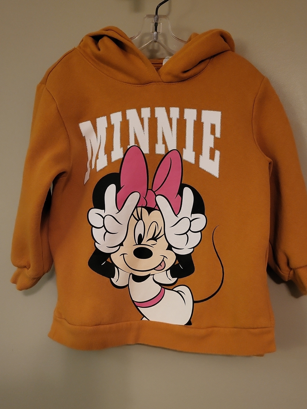Disney Minnie burnt orange pullover hoodie